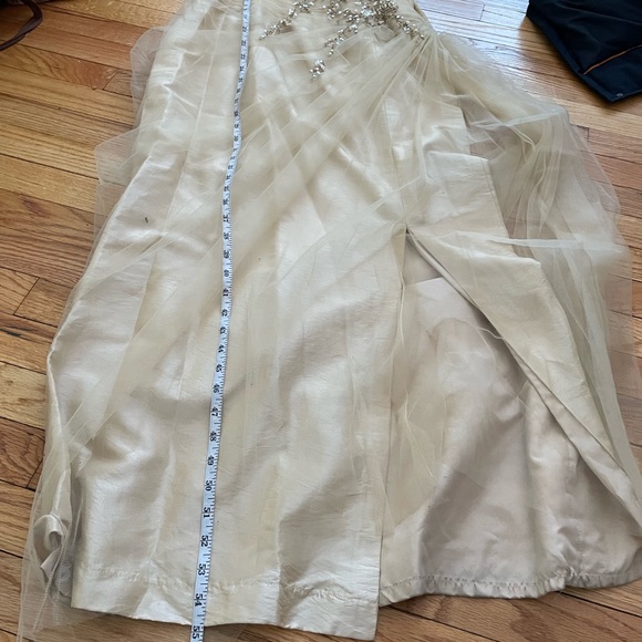 Coquette Tulle Sequin Embellished Bead Floral Fit Bodice Ruched Fairytale Sweet - Picture 9 of 12